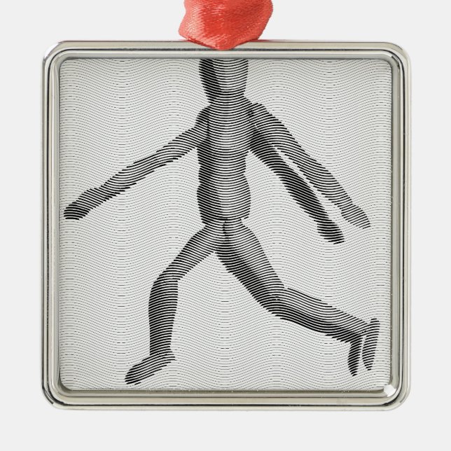 Wooden Human Mannequin Metal Ornament (Front)