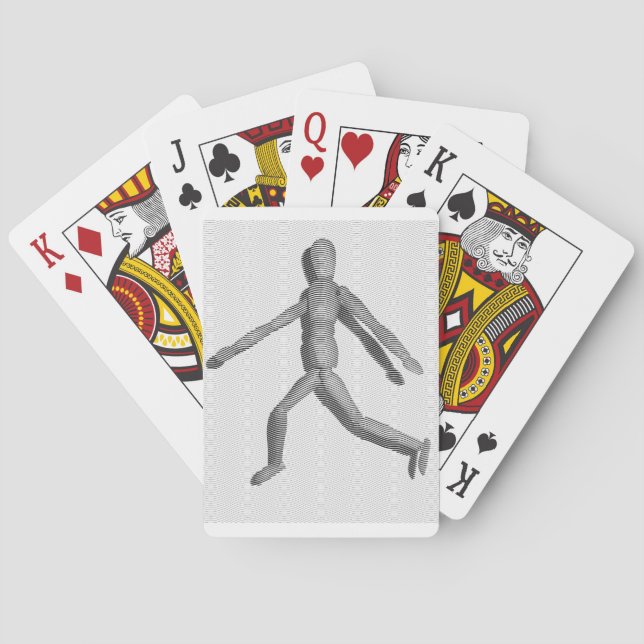 Wooden Human Mannequin Playing Cards (Back)