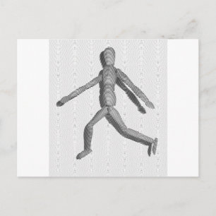 Wooden Human Mannequin Postcard