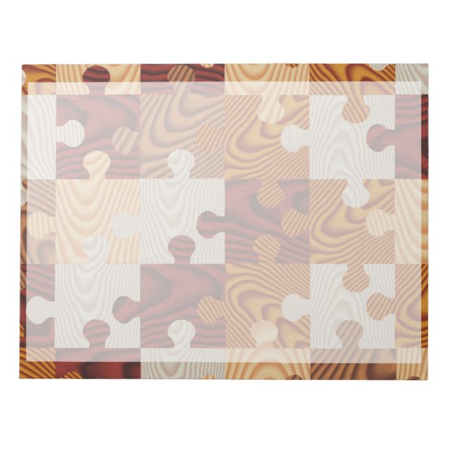 Wooden jigsaw puzzle notepad (Front)