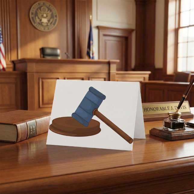 Wooden Judge Gavel Court Card (Creator Uploaded)
