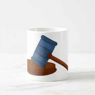 Wooden Judge Gavel Court Coffee Mug