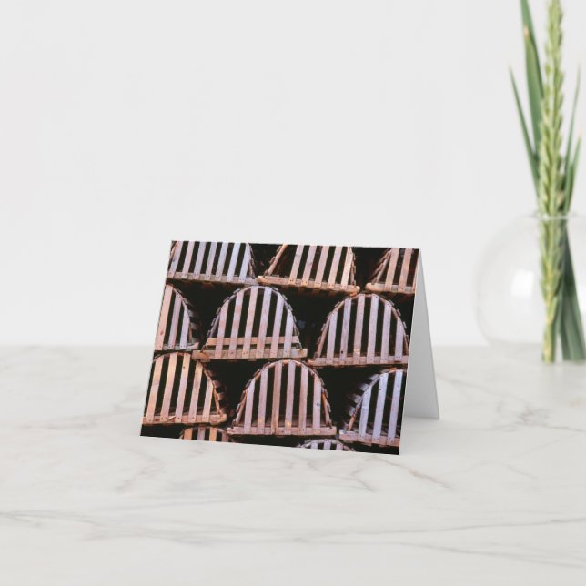 Wooden Lobster Traps Horizontal Note Card (Front)