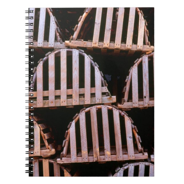 Wooden Lobster Traps Horizontal Notebook (Front)