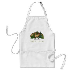 Wooden Moose Souvenir Apron