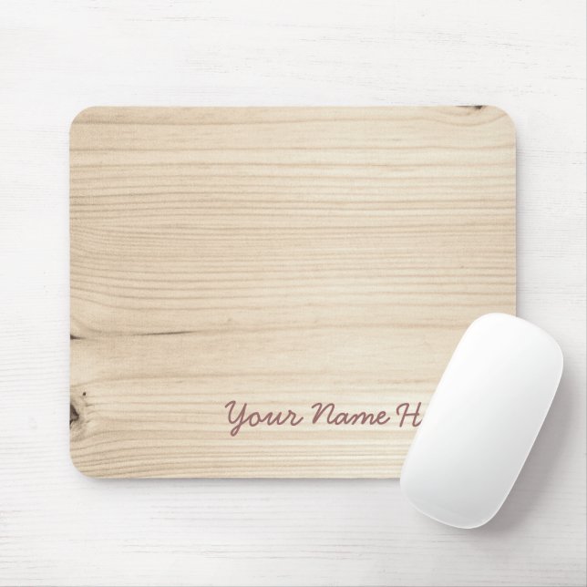 Wooden Mouse Pad (With Mouse)