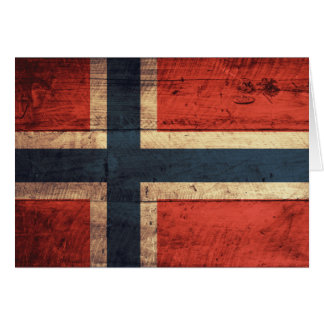 Wooden Norway Flag