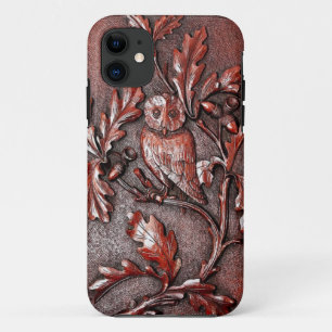 wooden owl iphone 11 case