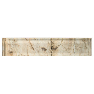 Wooden pattern nameplate