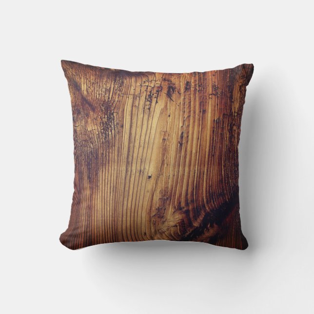 Wooden Pattern Outdoor Pillow (Front)