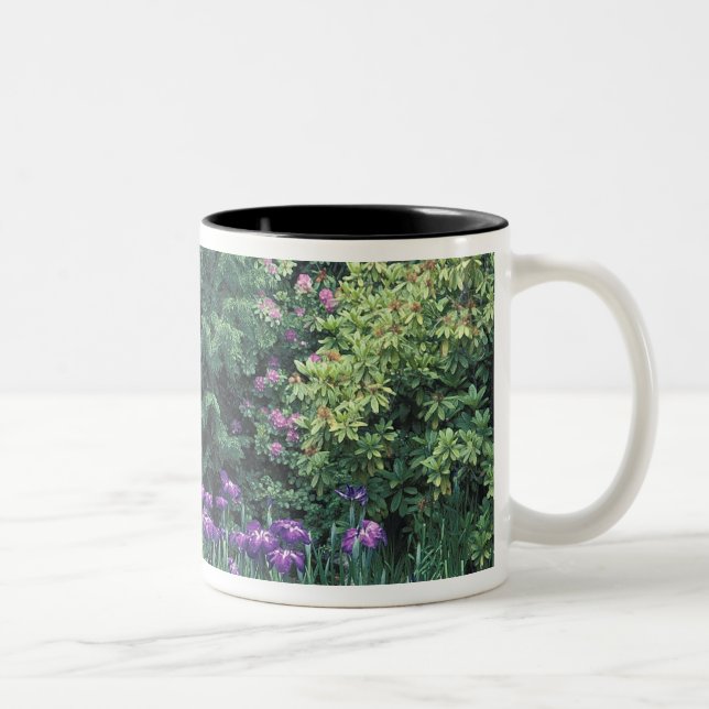 Wooden pavilion in the Sunken Garden in Two-Tone Coffee Mug (Right)