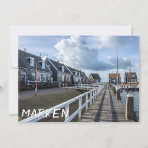 Wooden pier in Marken, Netherlands