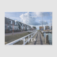 Wooden pier in Marken, Netherlands