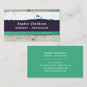 Wooden Plank Effect, Rustic Business Card