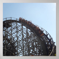 Wooden Roller Coaster 12X12 Poster