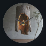 Wooden rustic clock (natural wood texture)<br><div class="desc">Bring warmth and charm to your space with this rustic wooden wall clock. Crafted from natural wood,  each clock features a unique texture,  making it a one-of-a-kind addition to your living room,  kitchen,  or office. Perfect for farmhouse,  vintage,  or cozy home decor styles.</div>