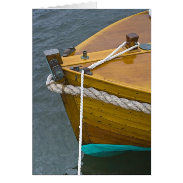 Wooden Sailboat In Water (Front)