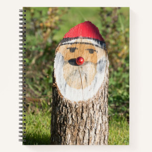 Wooden Santa Claus Notebook