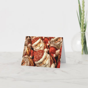 Wooden Santa Note Card