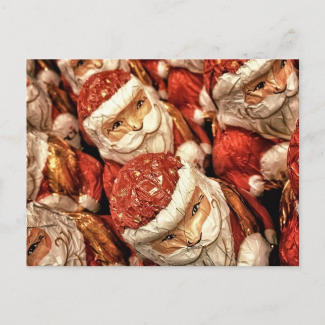 Wooden Santa Postcard (Front)