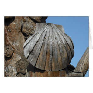 Wooden Scallop Marker, Way of St. James, Spain