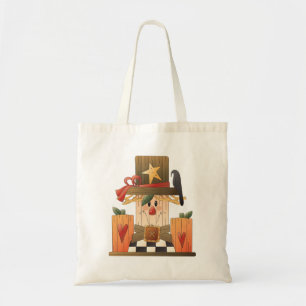 Wooden Scarecrow Tote Bag