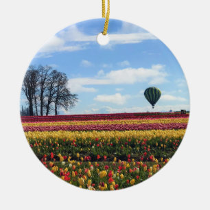 Wooden Shoe Tulip Farm, Woodburn, Oregon Ceramic Ornament