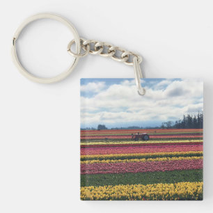 Wooden Shoe Tulip Farm, Woodburn, Oregon Keychain