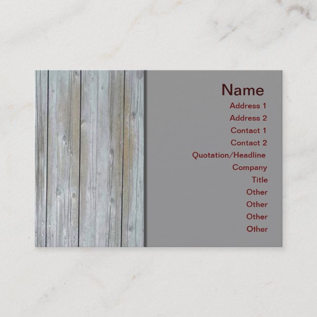 Wooden Siding Business Card (Front)