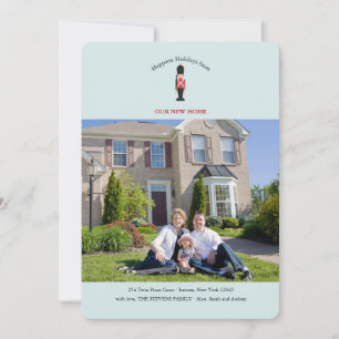 Wooden Soldier Photo Holiday Moving Card