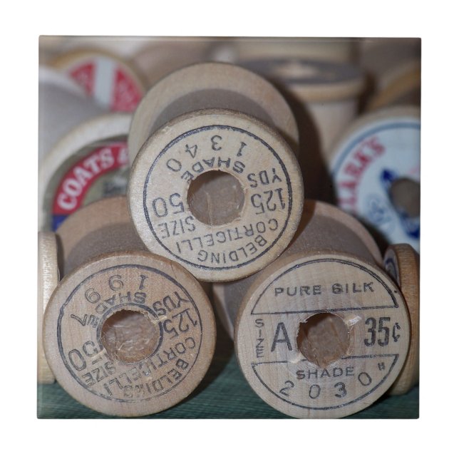 Wooden Spools Tile (Front)