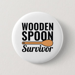 Wooden Spoon Survivor 2 Inch Round Button