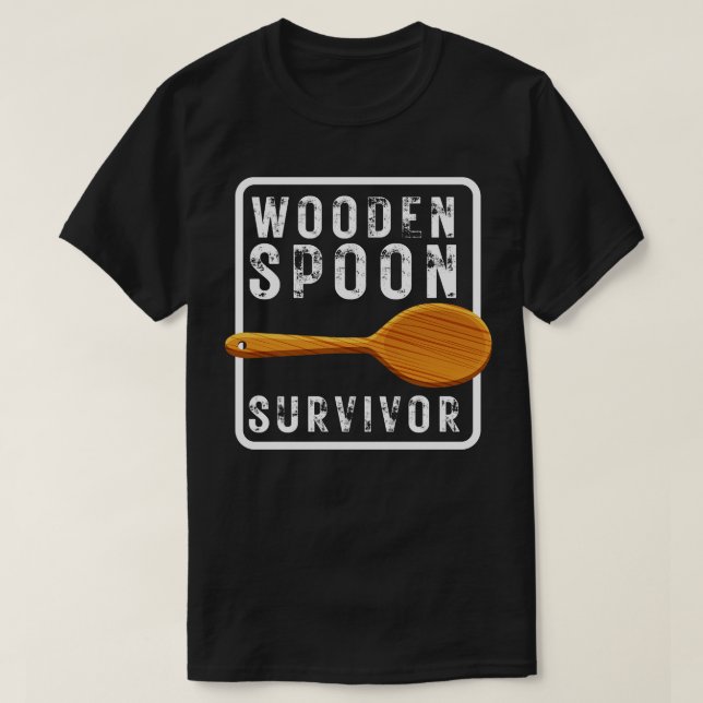 Wooden Spoon Survivor 2 T-Shirt (Design Front)