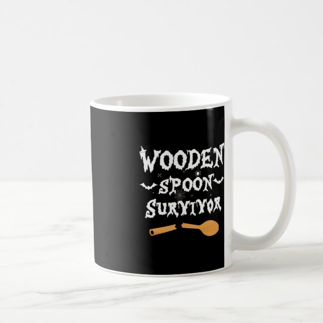 Wooden Spoon Survivor Funny  Halloween Costume Men Coffee Mug (Right)