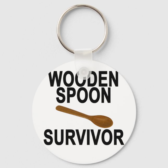 Wooden Spoon Survivor Light T-Shirt.png Keychain (Front)