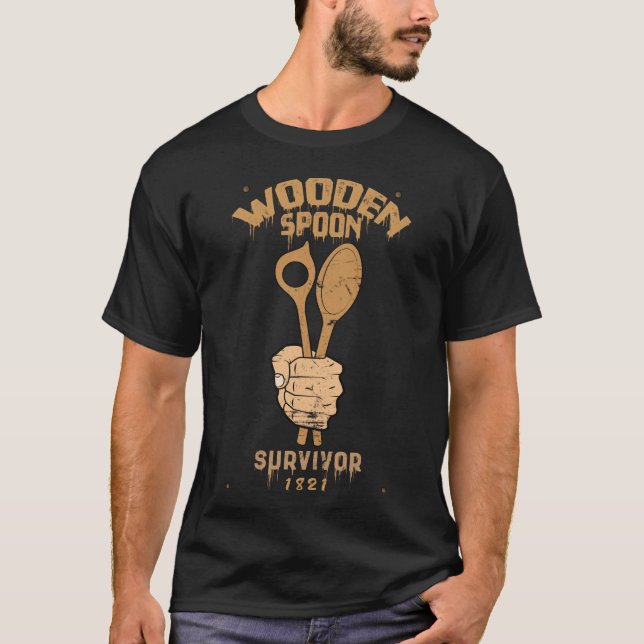 Wooden Spoon Survivor T-Shirt (Front)
