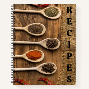 Wooden Spoons and Spices Recipe Notebook