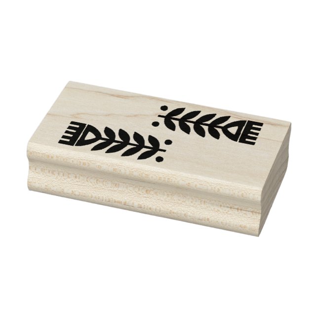 Wooden Stamp - Scandinavian Folk Art Flowers (Stamp)