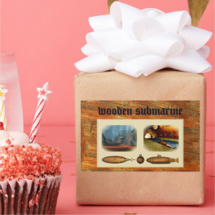 wooden submarine sticker