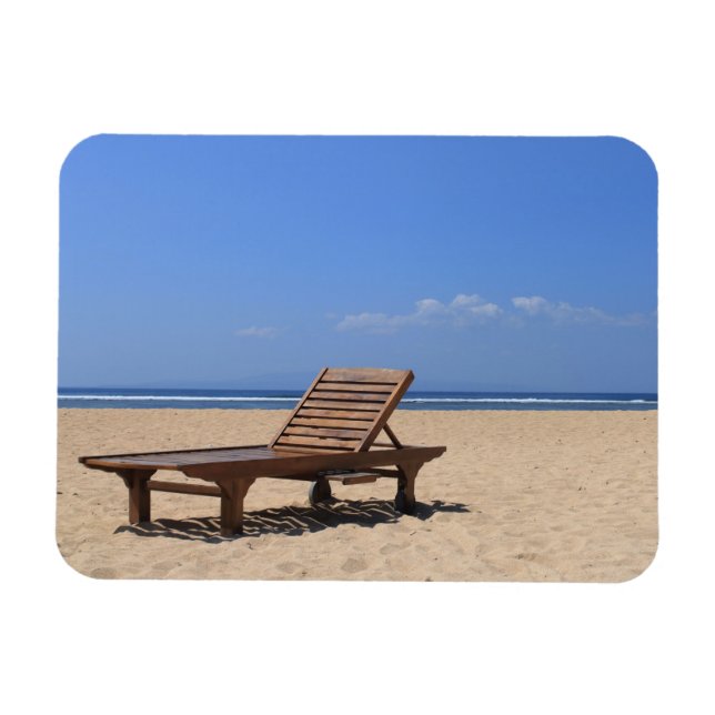 Wooden sunbed magnet (Horizontal)