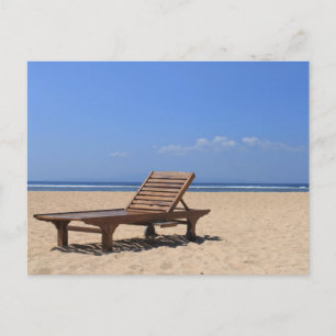 Wooden sunbed postcard