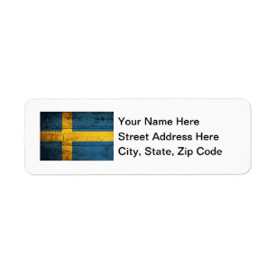 Wooden Sweden Flag