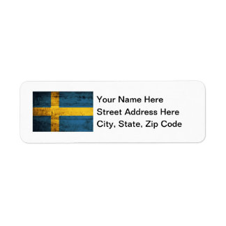 Wooden Sweden Flag