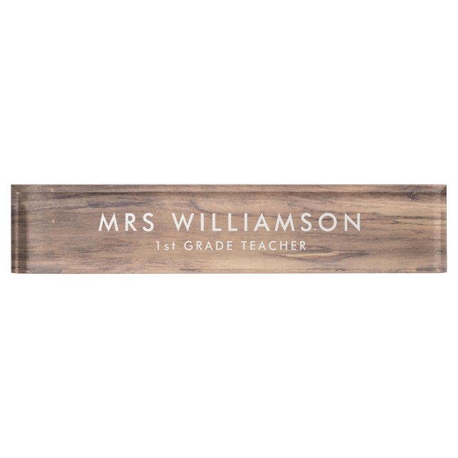 wooden teacher name plates for desk (Front)