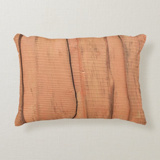 Wooden texture accent pillow (Front)