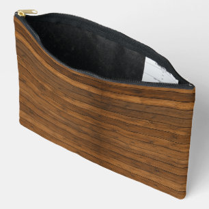 Wooden Texture Accessory Pouch