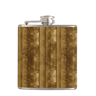 Wooden Texture Hip Flask