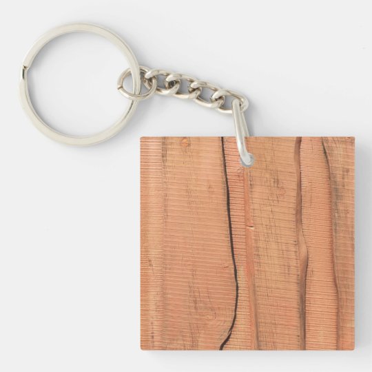 Wooden texture keychain
