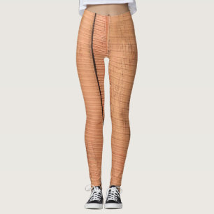 Wooden texture leggings