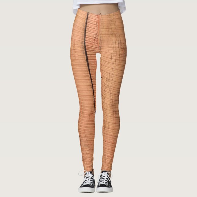 Wooden texture leggings (Front)